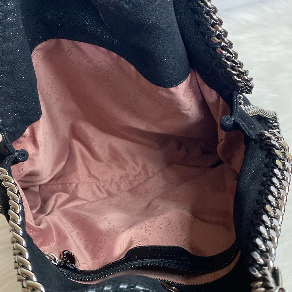 Stella McCartney Falabella Fold Over Shoulder Bag with Chain straps Black - Picture 13 of 17